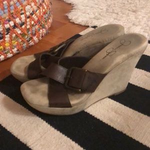 Jessica Simpson Suede / Leather Wedges